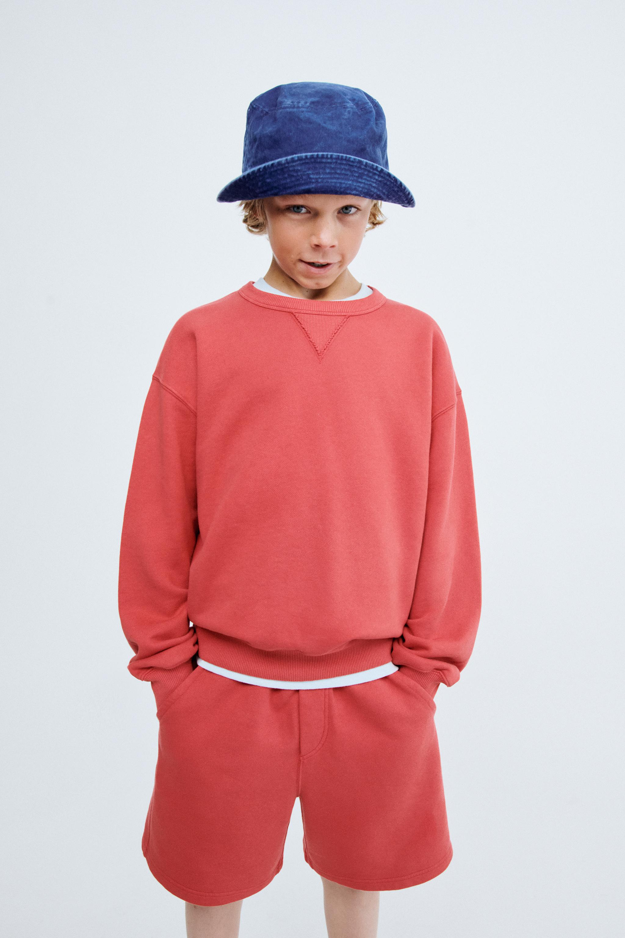 STORIESZ - PLAIN PLUSH SHORTS — Bright red