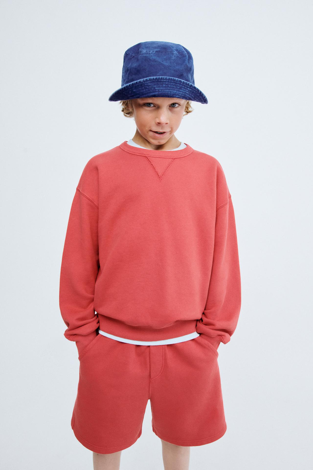 STORIESZ - PLAIN PLUSH SHORTS — Bright red