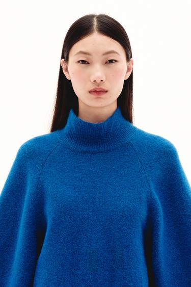KNIT JUMPER WITH WIDE SLEEVES - Bluish by Zara