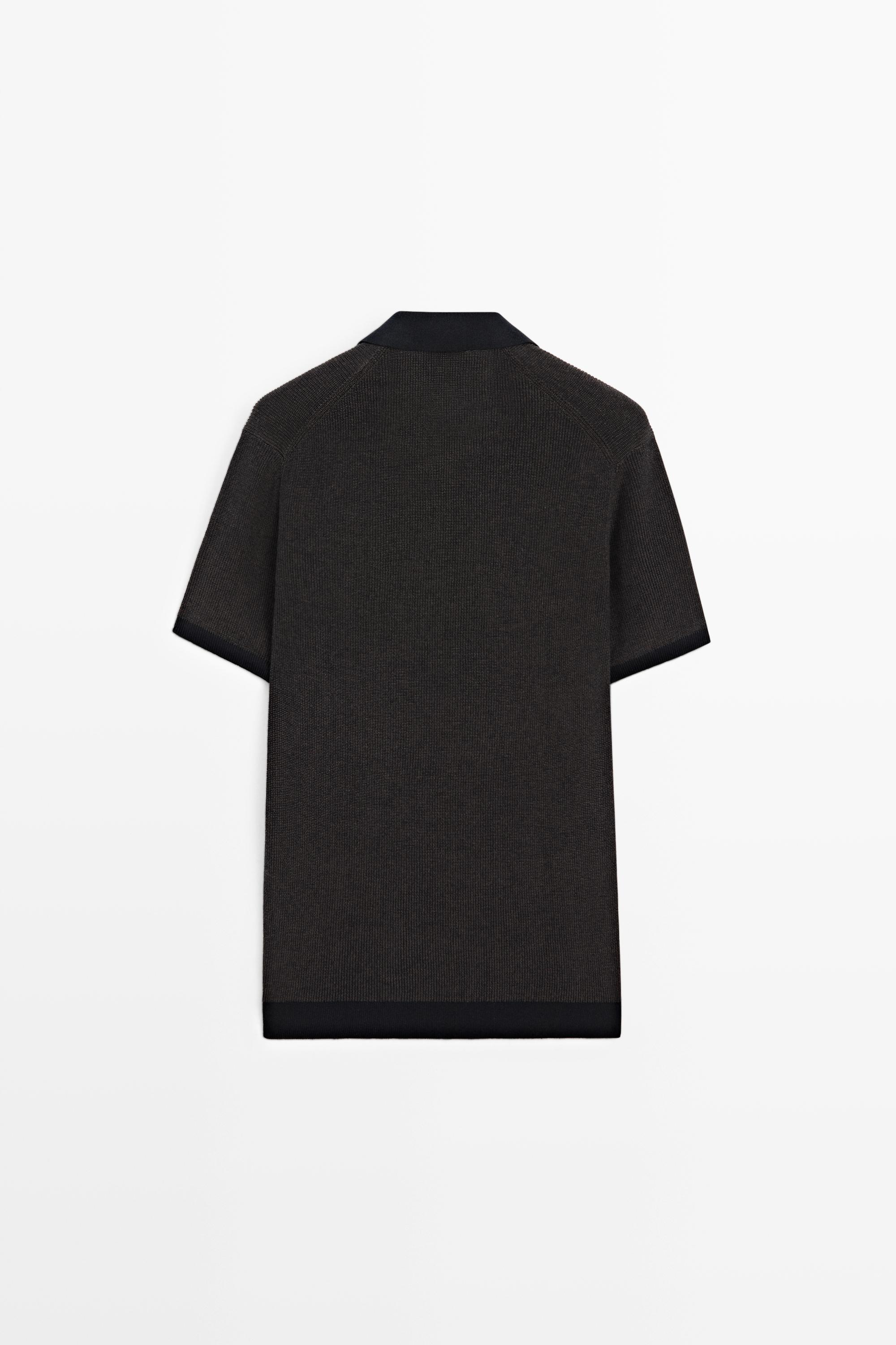 Pull polo en maille 100 % coton