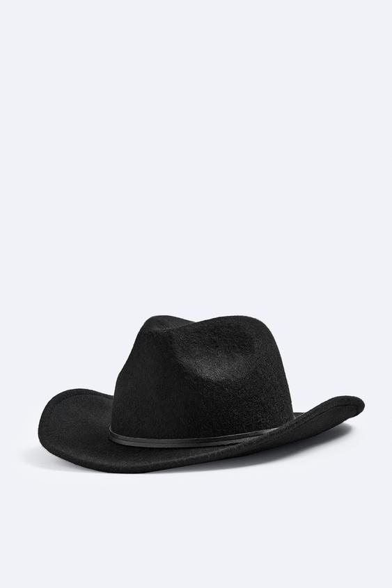 COWBOY HAT WITH BAND Black ZARA Turkey