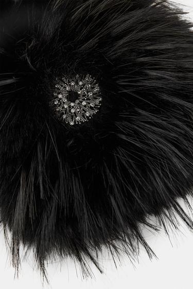 FAUX FUR JEWEL MITTENS - Black by Zara - Image 4