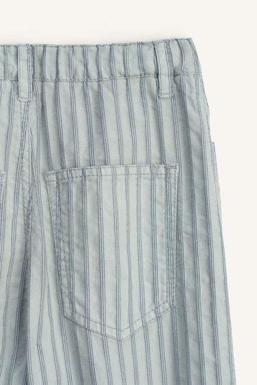PANTALON À RAYURES EN LIN ÉDITION LIMITÉE - rayures de Zara - Image 8
