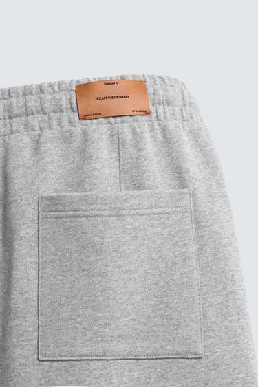 WIDE-LEG TROUSERS WITH SEAM DETAIL - Grey marl by Zara - Image 8