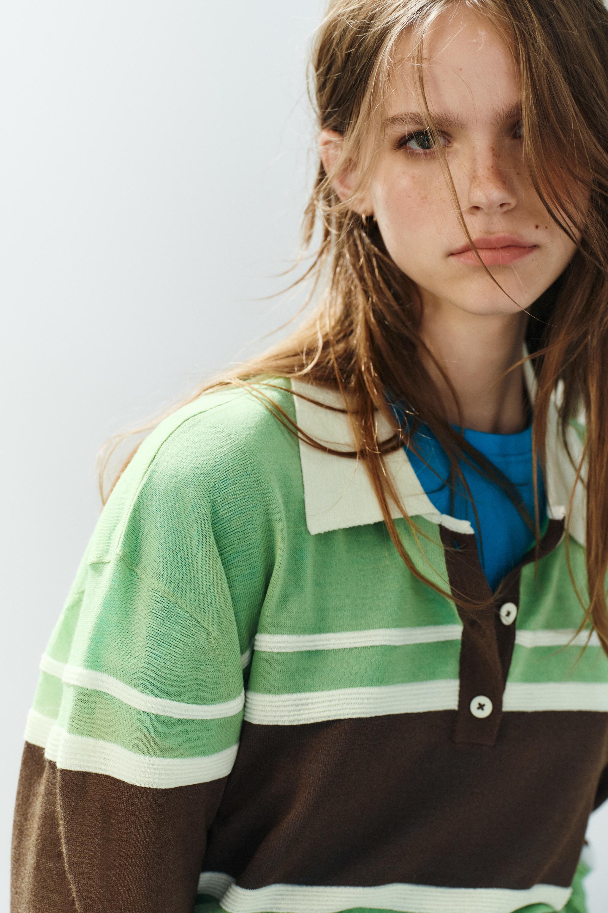 STRIPED KNIT POLO