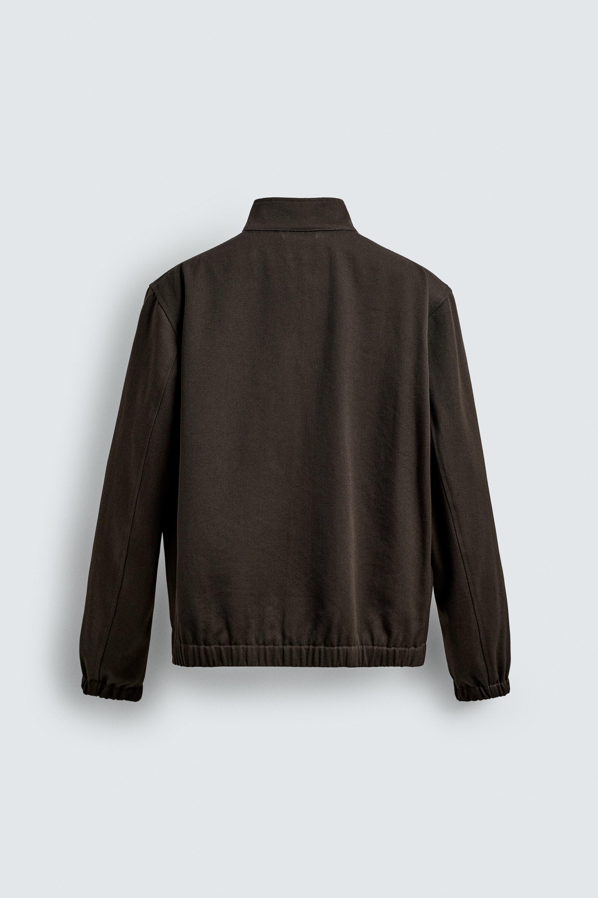 YÜN VE PAMUKLU DOKULU CEKET - Çikolata | ZARA Türkiye / Turkey