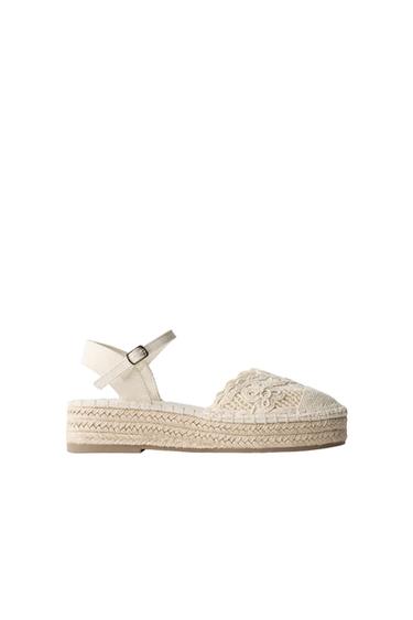 EMBROIDERED ESPADRILLES - Ecru White by Zara