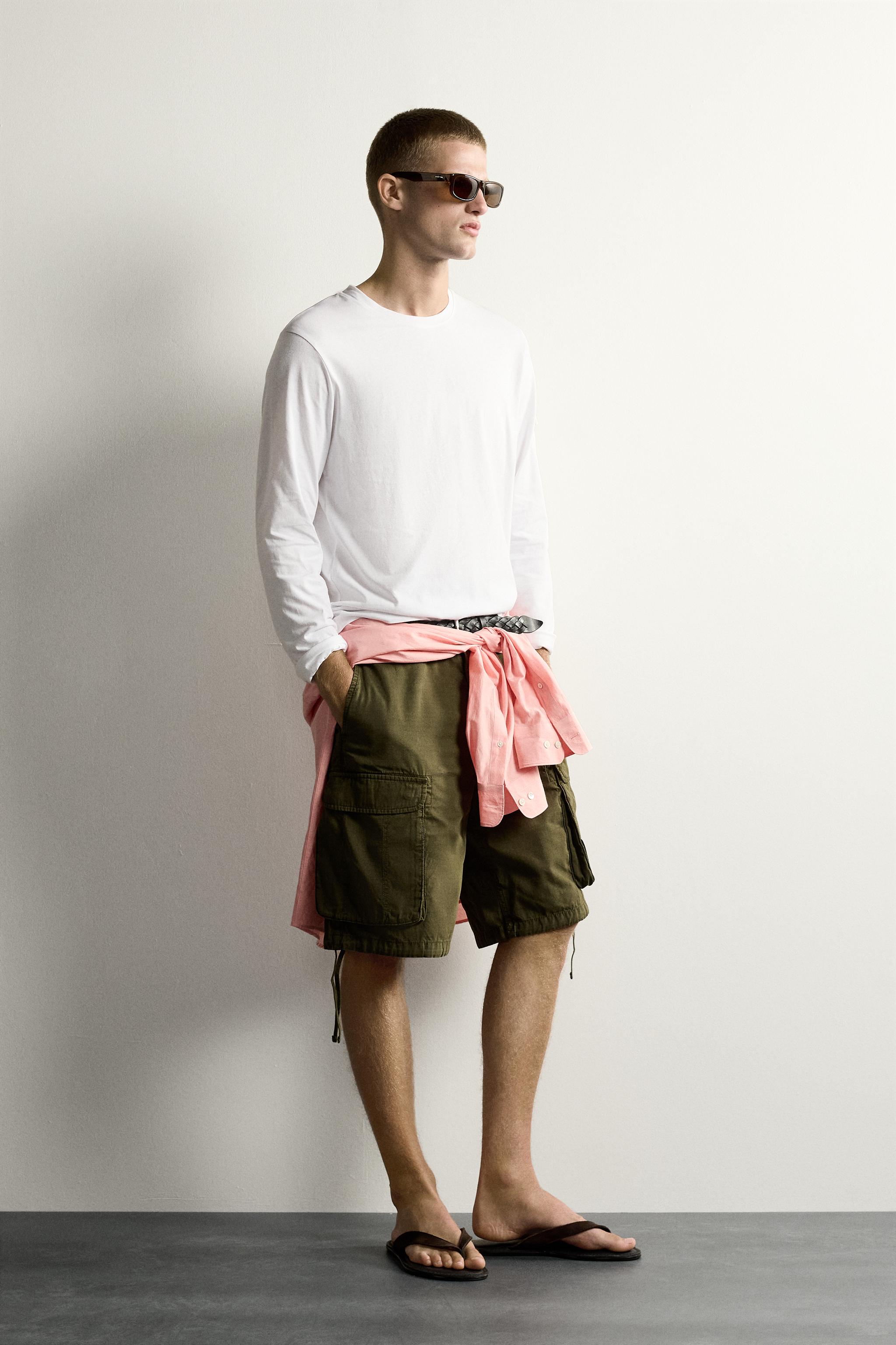 Мужские футболки Zara LONG SLEEVE POCKET T-SHIRT — фото 4