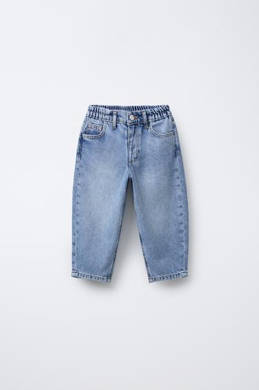 BAGGY DENIM TROUSERS - Mid-blue by Zara
