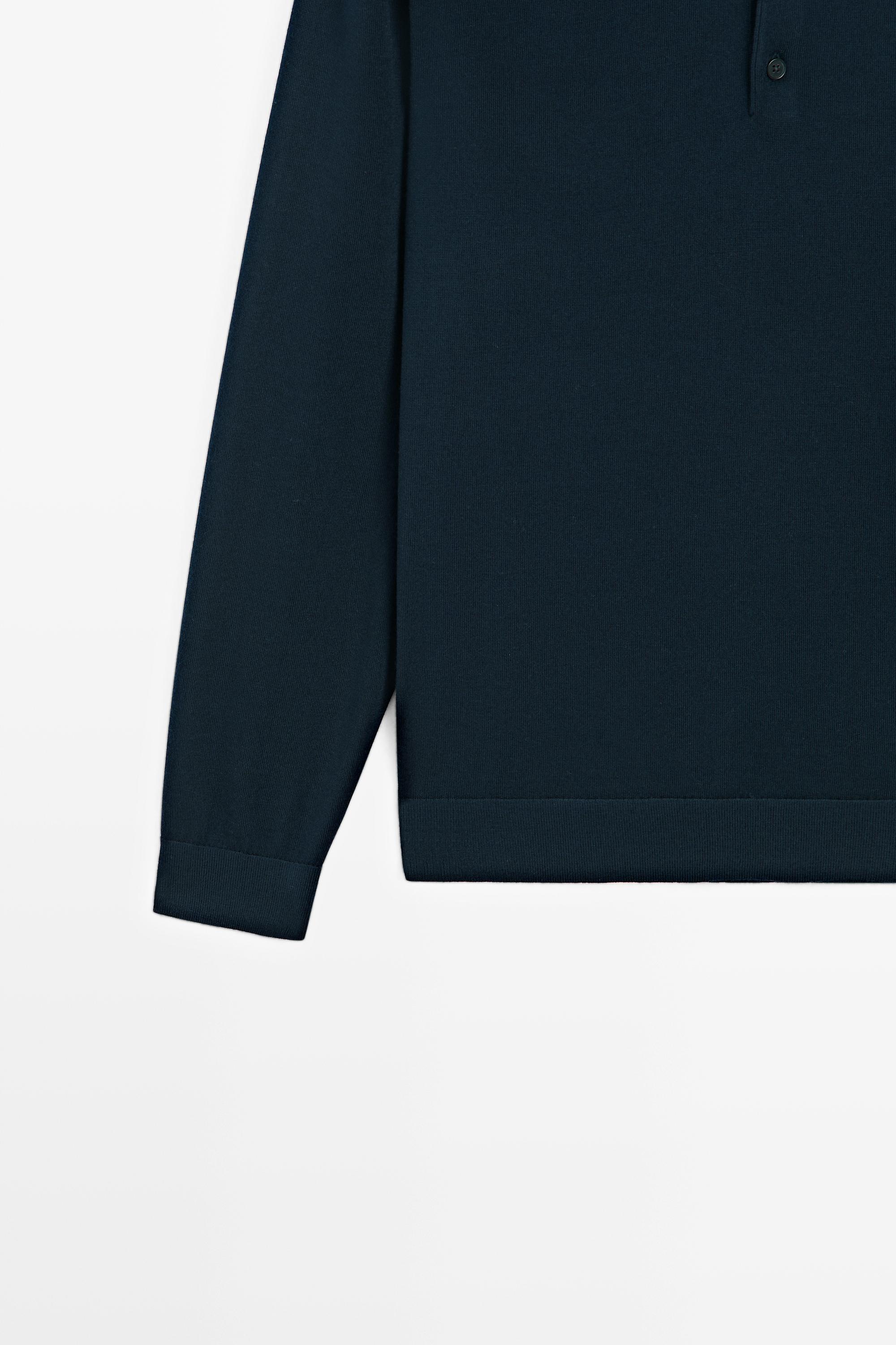 Pull polo en maille 100 % laine mérinos