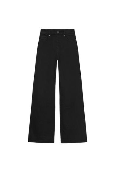 ZW COLLECTION WIDE-LEG HIGH-WAIST JEANS - Black by Zara