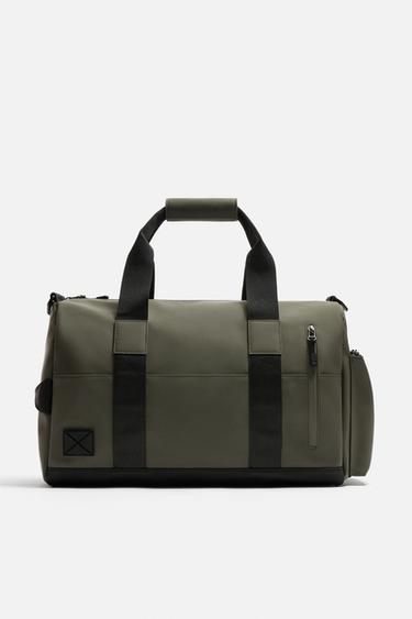 BOLSA DE VIAJE ENGOMADA - Verde Caqui de Zara