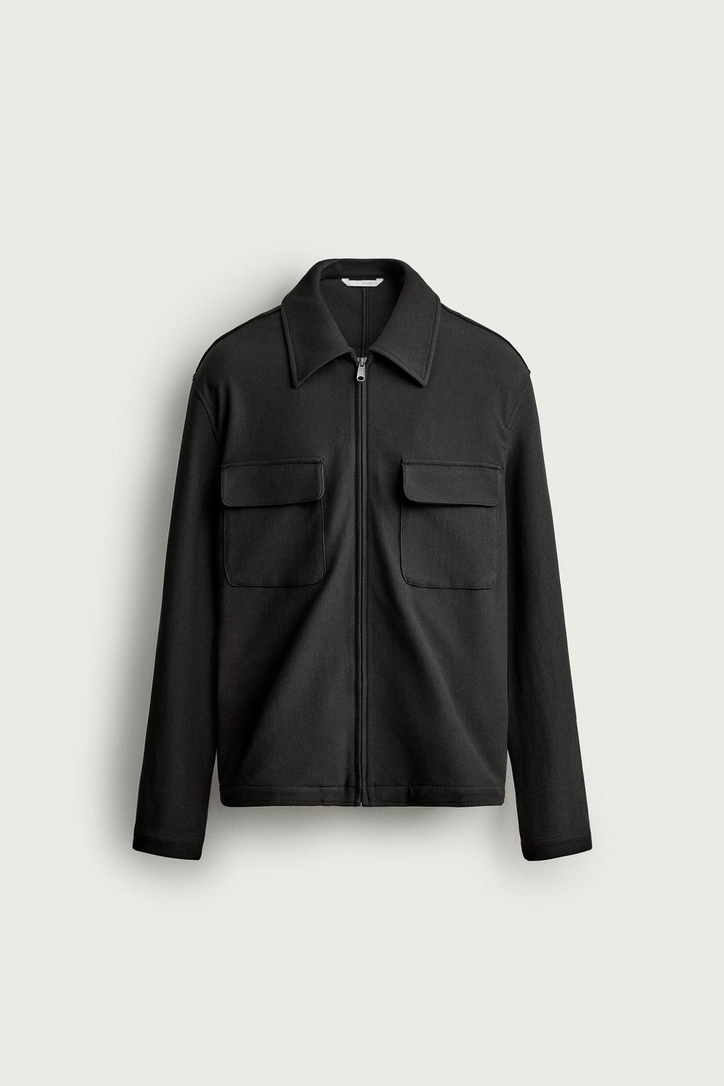 REGULAR FIT ZIP-UP OVERSHIRT