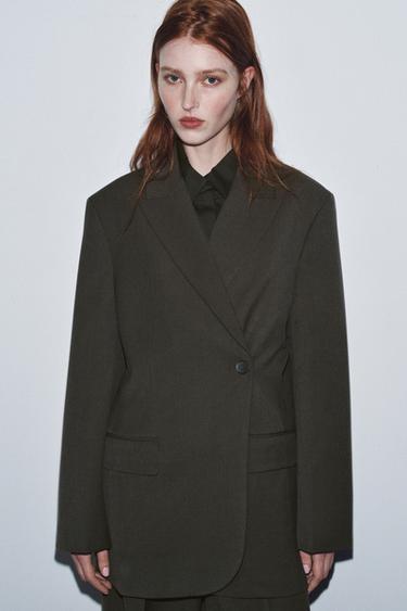 ZW COLLECTION OVERSIZE BLAZER - Dark grey by Zara