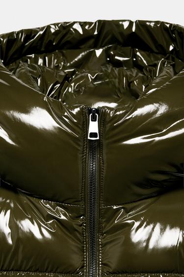 SHINY-EFFECT WATER-REPELLENT WINDPROOF ANORAK - Khaki by Zara - Image 10