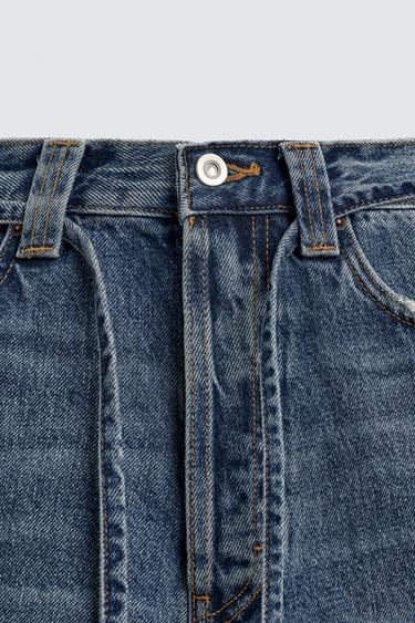 BAGGY FIT DENIM JORTS - Blue by Zara - Image 8