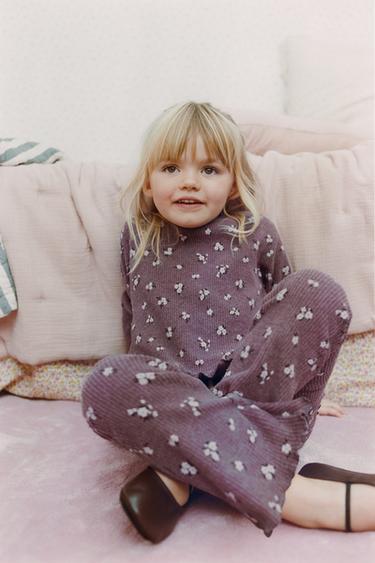 Zaras T-SHIRT SOFT TOUCH MED TRYCK - Granatröd