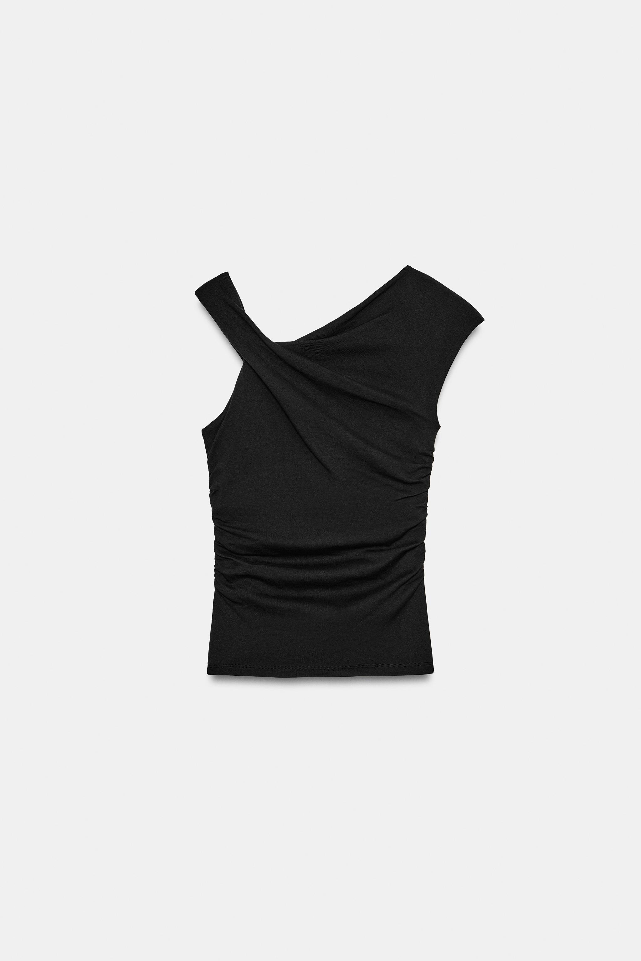 T-SHIRT ASYMÉTRIQUE DRAPÉ