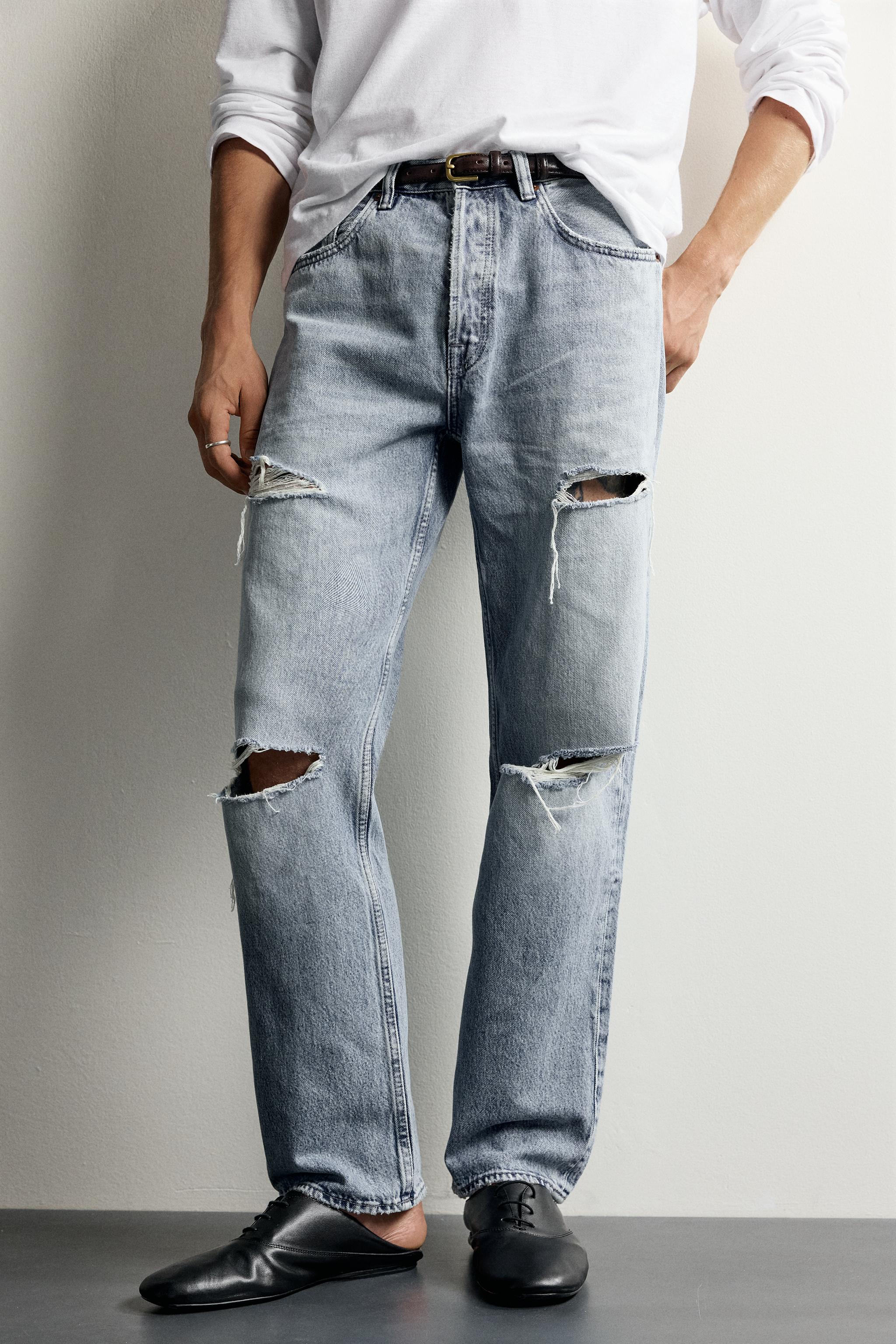 JEAN STRAIGHT FIT DÉCHIRÉ