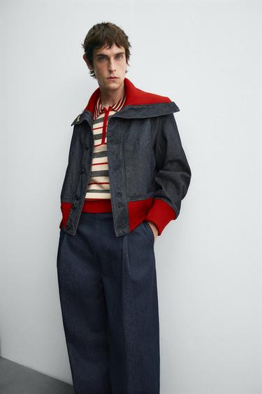 WIDE-LEG DENIM TROUSERS HARRY LAMBERT FOR ZARA X DISNEY - Navy blue by Zara - Image 4