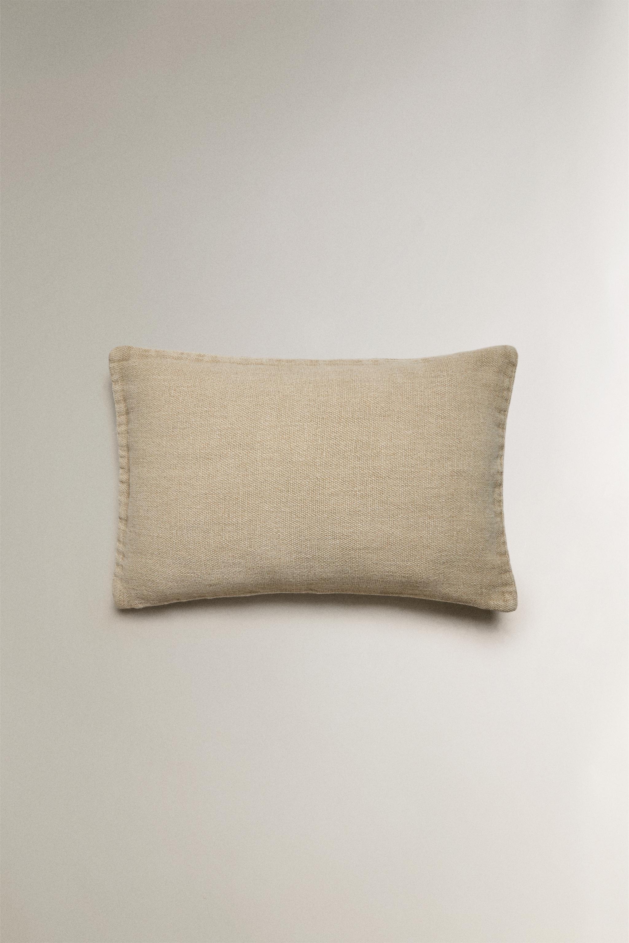 PLAIN LINEN THROW PILLOW COVER