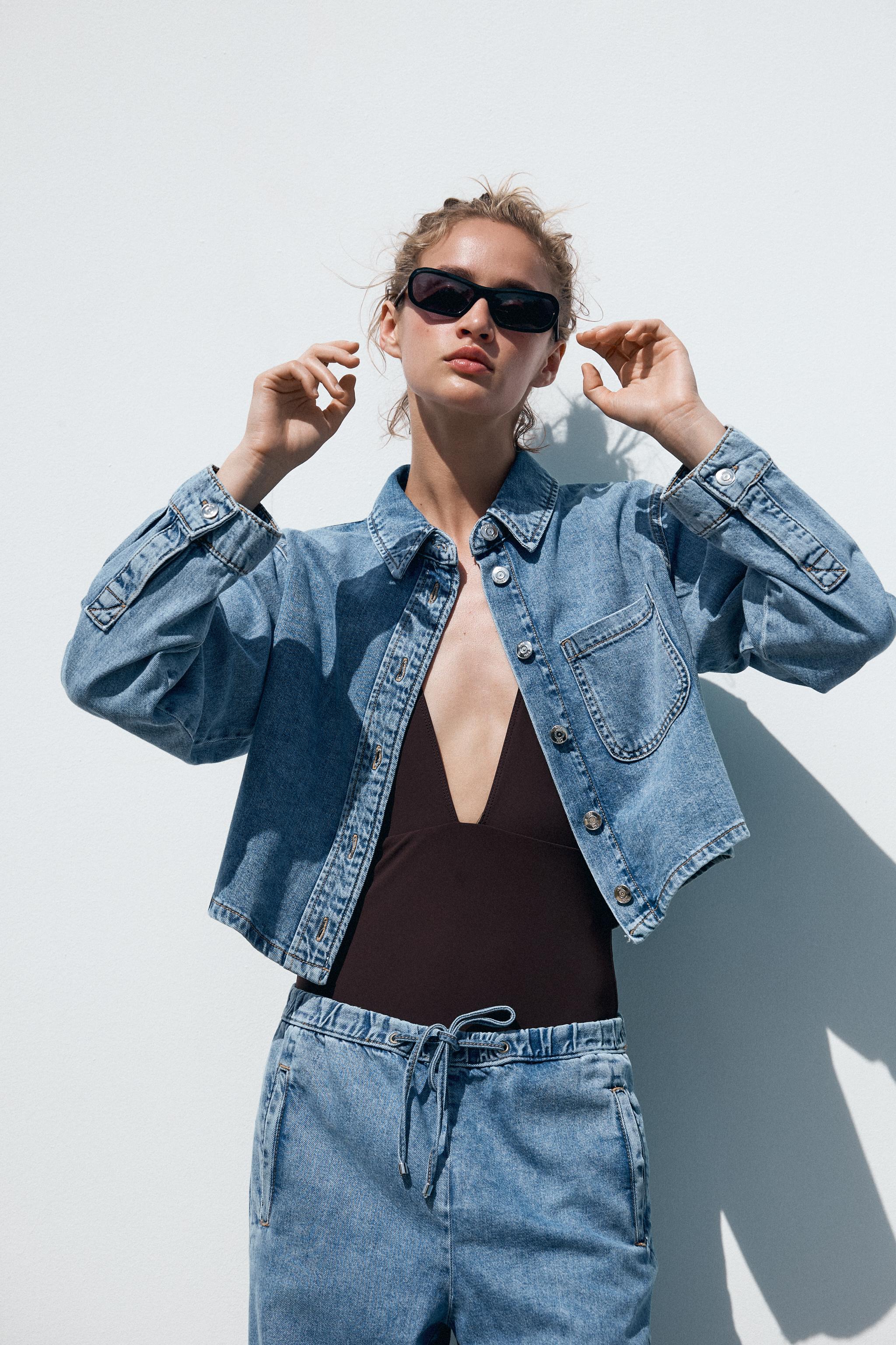 Z1975 SHORT DENIM SHIRT - Blue | ZARA United States