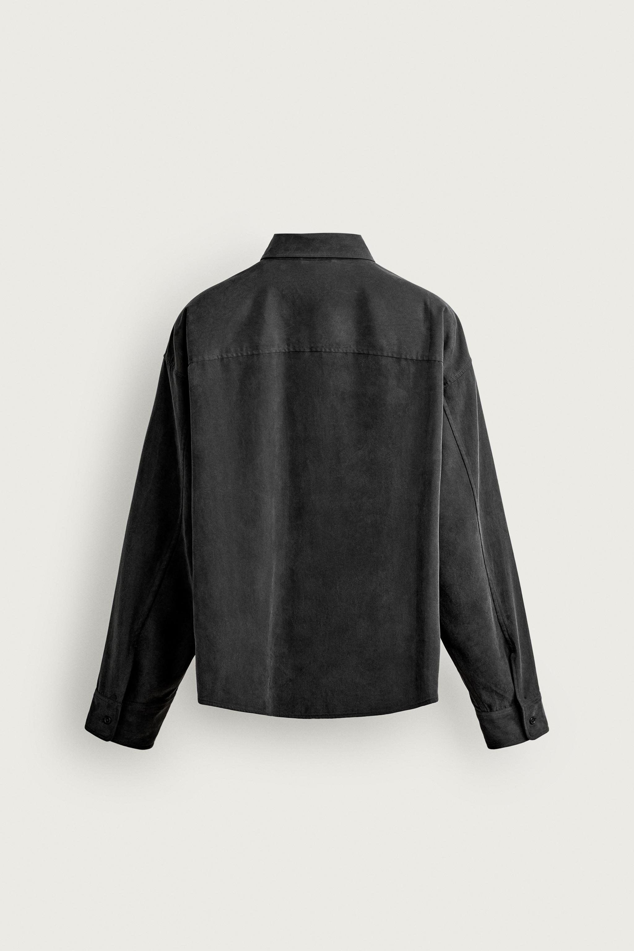 Zara RELAXED FIT DÖKÜMLÜ GÖMLEK görsel 7