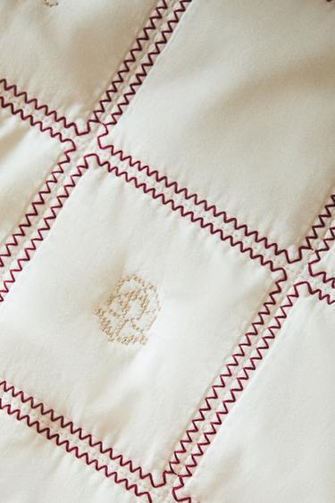 ÉDREDON ENFANT BRODERIES FLEURS - Écru de Zara
