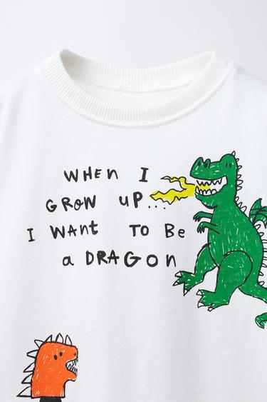 T-SHIRT IMPRIMÉ - Blanc de Zara - Image 2