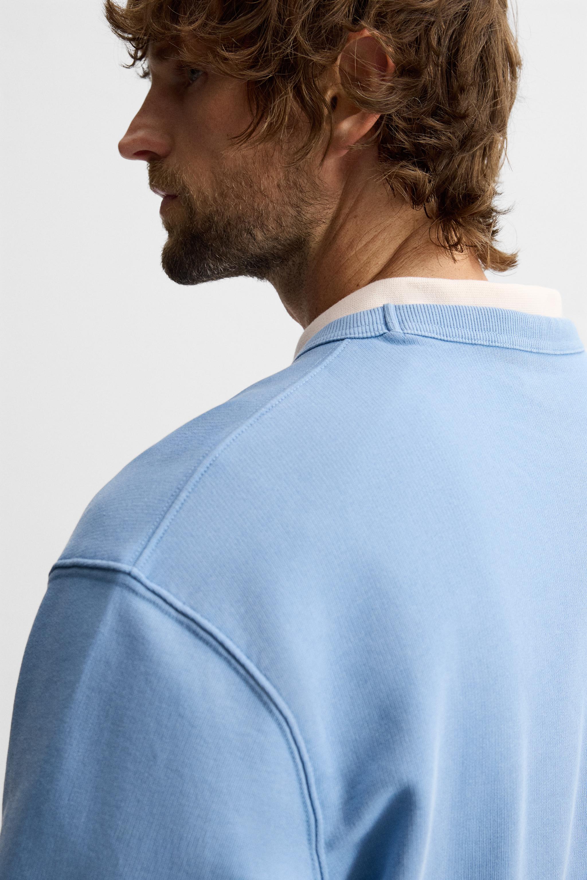 WASHED CREW NECK SWEATSHIRT