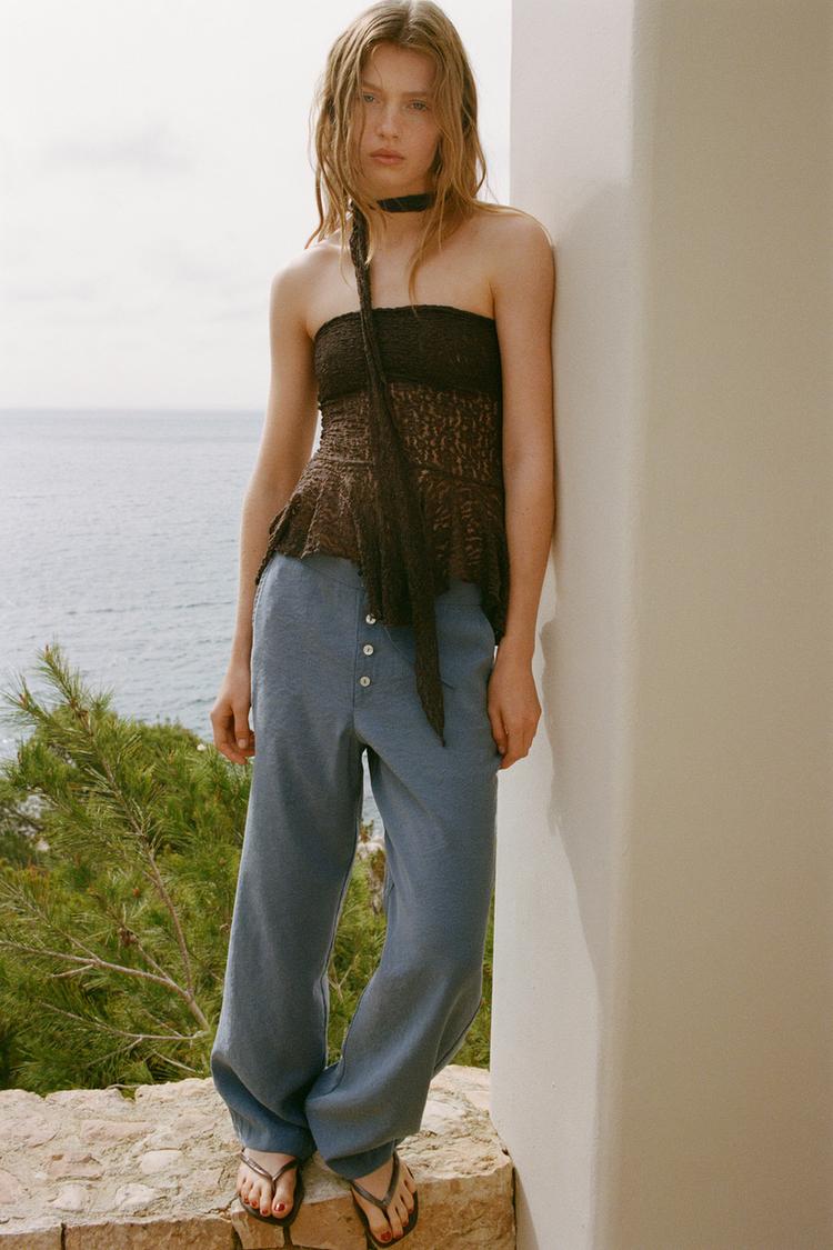 Pantalones Con Flecos Abajo Zara Vaqueros Campana Vaqueros Con