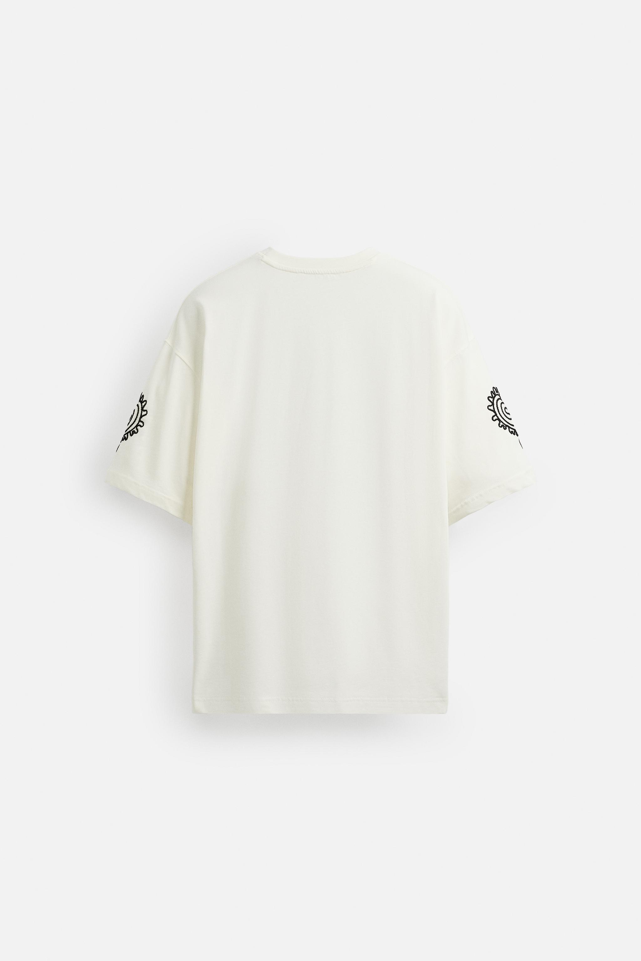 ZARA コントラスト刺繍シャツ 完売品 ZARA コントラスト刺繍シャツ S新品タグ付き - メルカリ
