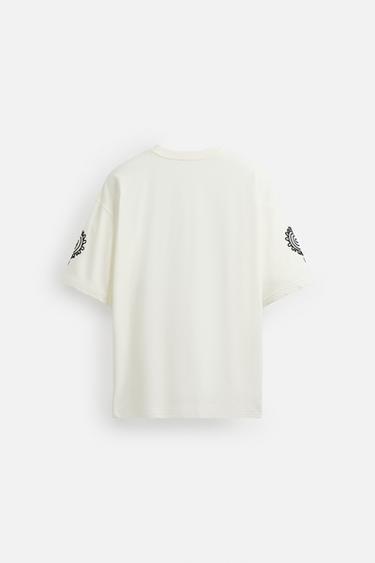 CONTRAST EMBROIDERY SHIRT - Oyster-white by Zara - Image 6