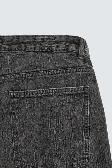 PANTALON STRAIGHT FIT JACQUARD - Gris foncé de Zara - Image 9