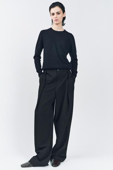 EXTRA SOFT 100% WOOL SWEATER - Navy blue by Zara - Image 0