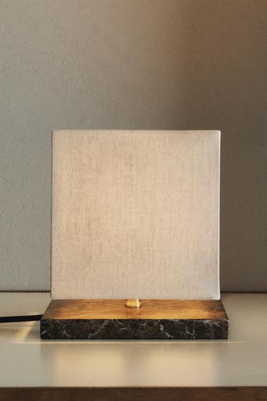 リネン テーブルライトグレーZaraのリネン テーブルライト - グレー 