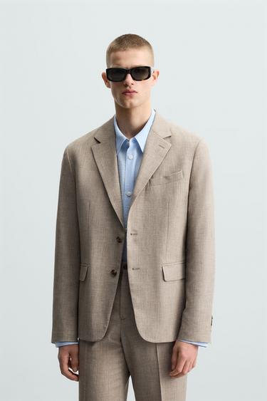 WOOL SUIT BLAZER - Beige by Zara