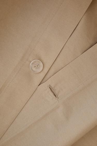 PERCALE DUVET COVER (300 THREAD COUNT) - Dark beige by Zara