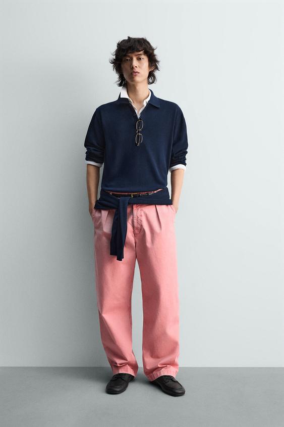 RELAXED FIT KNIT POLO SHIRT