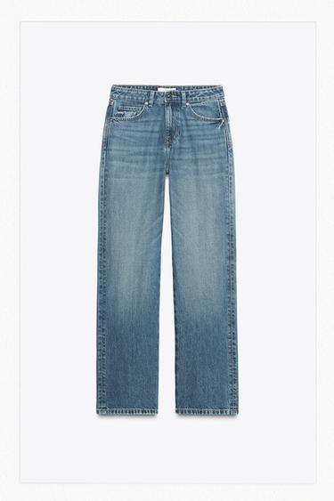 JEANS Z.03 STRAIGHT TIRO ALTO LONG LENGTH - Azul de Zara