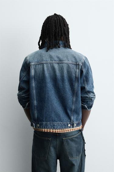 VESTE EN DENIM BASIQUE - Bleu de Zara - Image 2