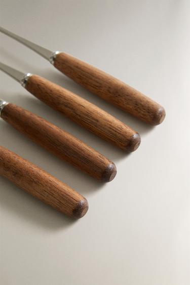 PACK OF WOODEN DESSERT FORKS (PACK OF 4) - Light beige by Zara - Image 2