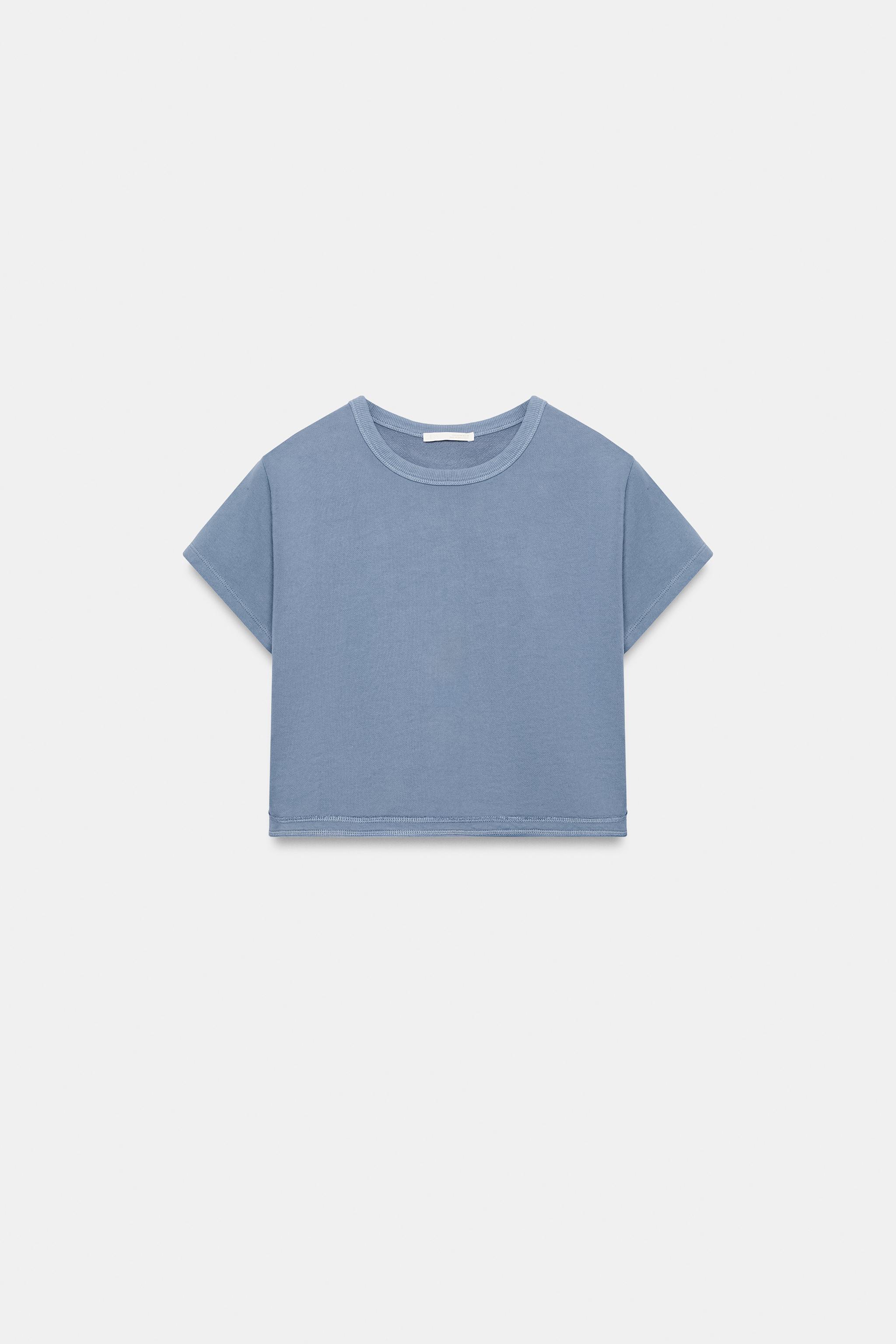 CROPPED WASHED EFFECT T-SHIRT