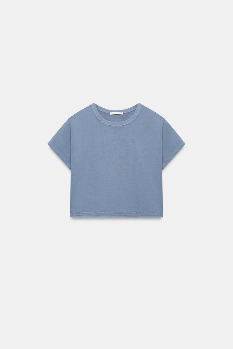 SOLUK EFEKTLİ KISA T-SHIRT