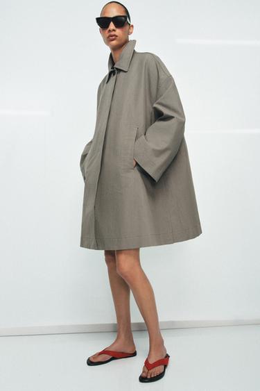 TRENCH OVERSIZE ZW COLLECTION - Gris grenat de Zara - Image 2
