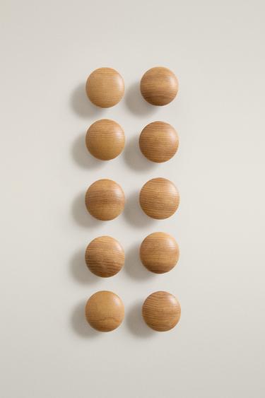 HOLZMAGNETE-SET (10ER-PACK) - Hellbeige von Zara - Bild 0