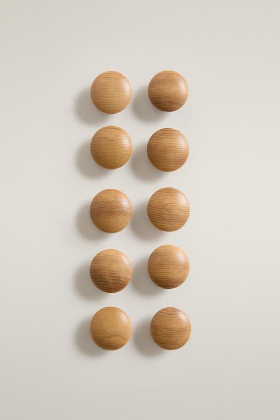 LOT AIMANTS BOIS (LOT DE 10) - Beige clair de Zara - Image 0