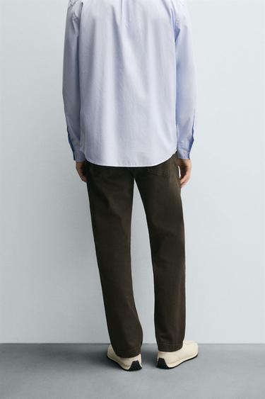 STRAIGHT-LEG TROUSERS - Brown de Zara - Image 2