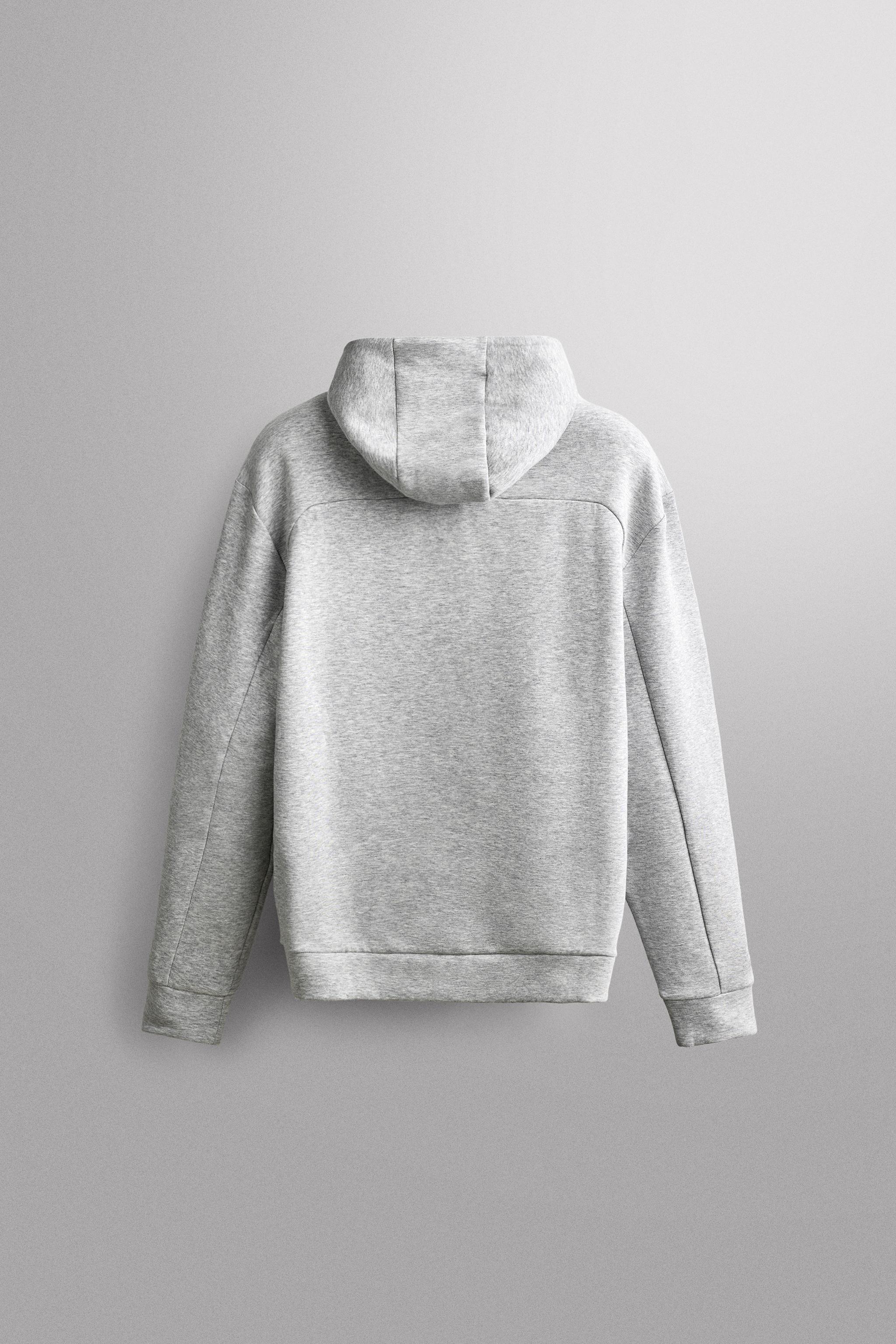 Zara TEKNİK FERMUARLI KAPÜŞONLU SWEATSHIRT görsel 8