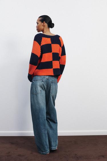 PULL EN MAILLE OVERSIZE À RAYURES - Multicolore de Zara - Image 3